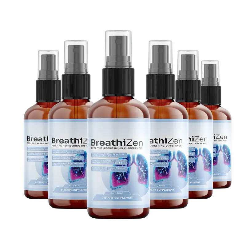 Six bottles of Breathizen, 180 day supply best value package